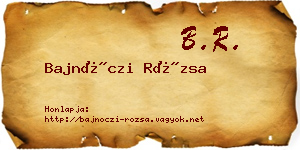 Bajnóczi Rózsa névjegykártya