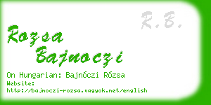 rozsa bajnoczi business card