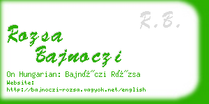 rozsa bajnoczi business card